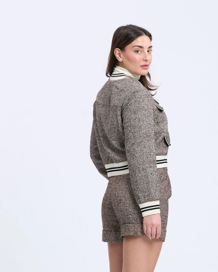 An image of a   WT055S Jacket with Line Detail by  Mirra Masa