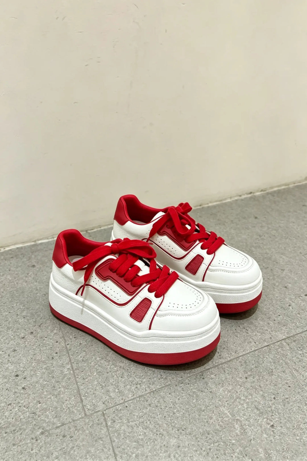 An image of a   X2912 Paneled Platform Sneaker by  Mirra Masa