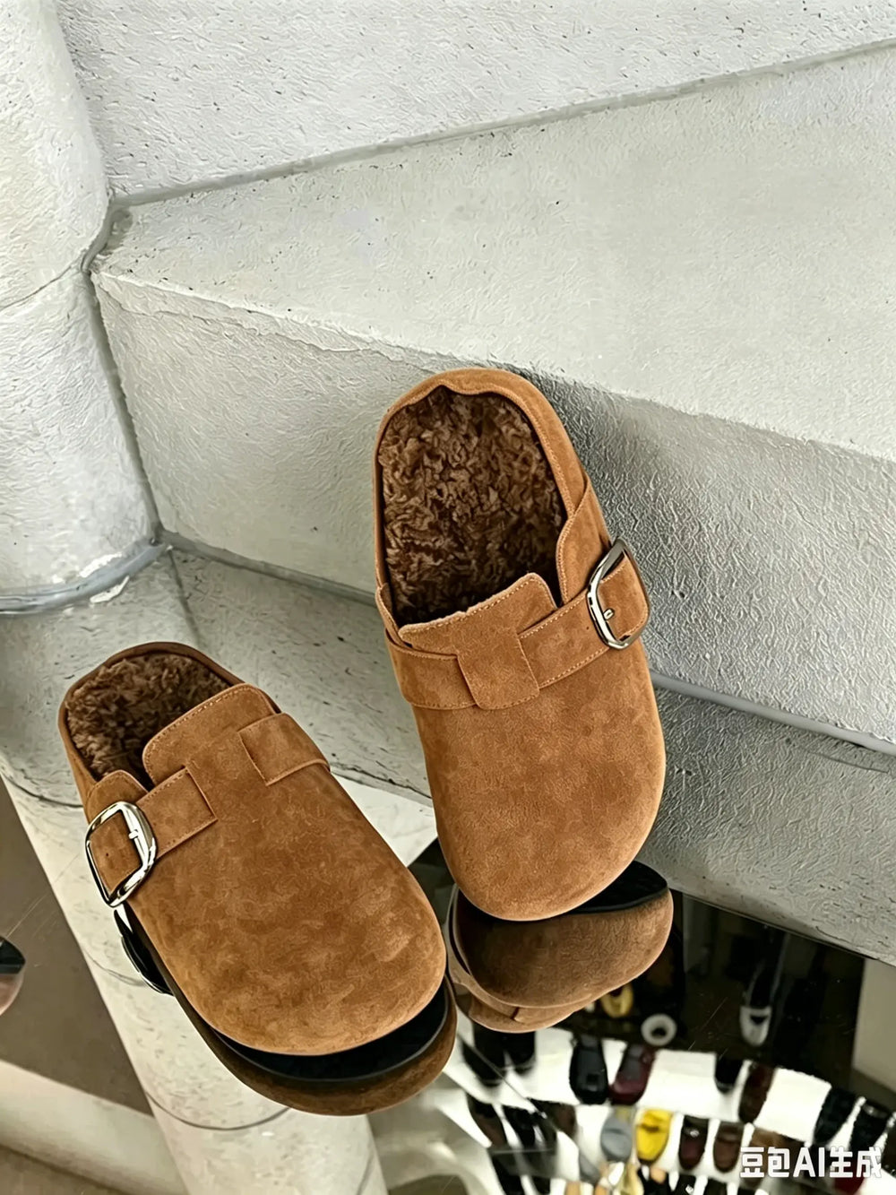 An image of a   Z6287 Suede Mule Sandal by  Mirra Masa
